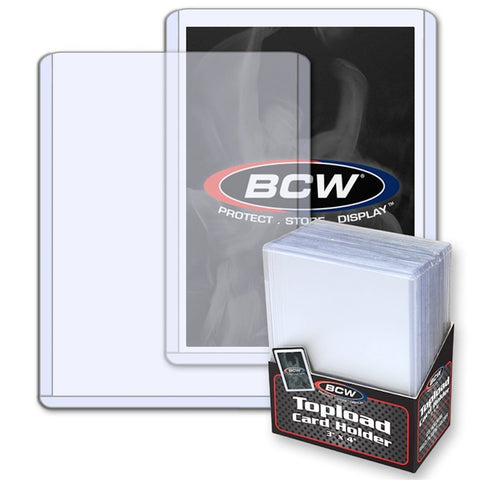 BCW 200 Ct. 3 X 4 Top Load Card Holders Plus 200 Card Penny Sleeves - Baseball - Hockey - Basketball - Football - Soccer - MTG - YU-GI-OH! - Toploaoders