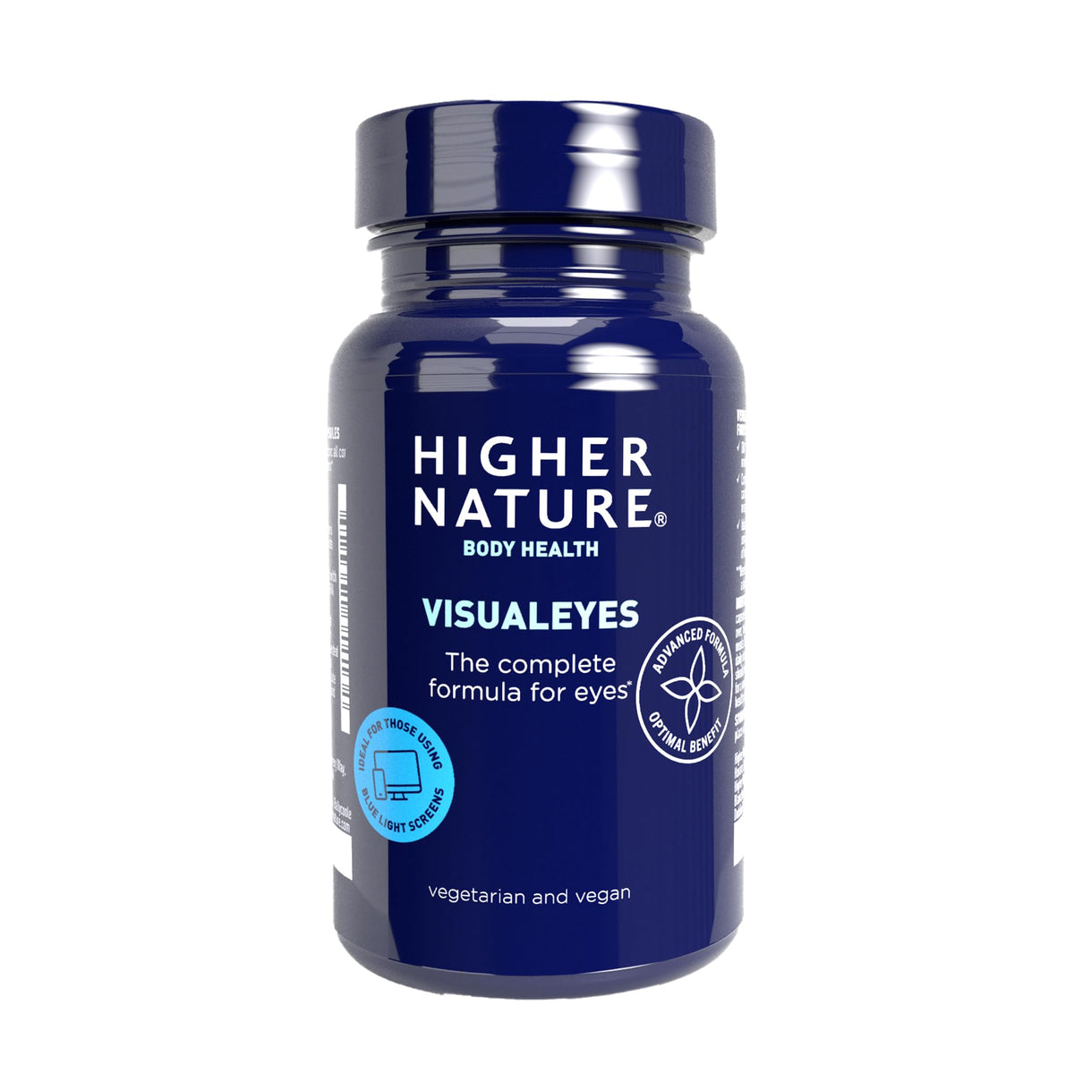 Higher Nature - VisualEyes - Supports Vision - Lutein, Zeaxanthin, Bilberry & Essential Vitamins - 10 Active Ingredients - Vegan - 90 Capsules