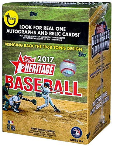 Topps MLB All Teams 2017 Heritage Baseball Blaster Box, Black, Small