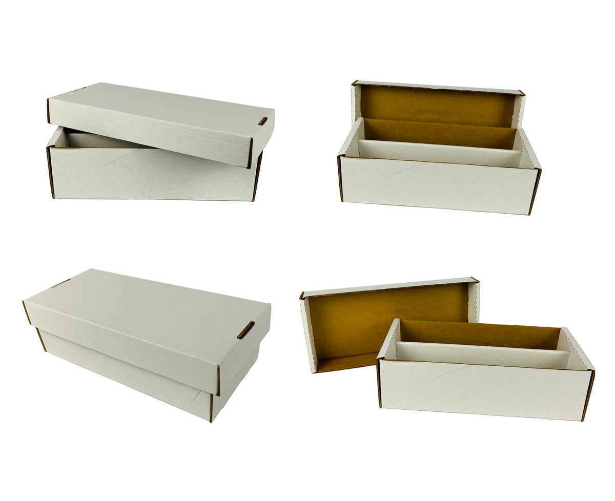 (6) Shoe 2 Row Storage Boxes (1600 Ct.) - Cardboard Storage Box - Baseball, Football, Basketball, Hockey, Sportscards, Gaming & Trading Cards Collecting Supplies by MAX PRO