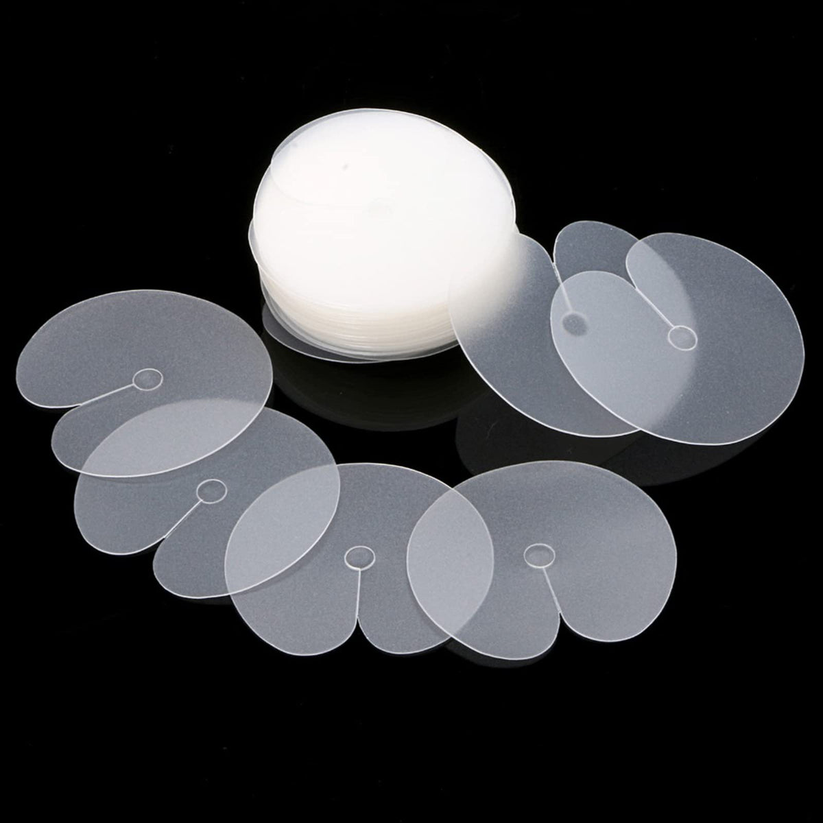 25 Pieces Heat Shield Guards, Hair Extensions Shield Circular, Single Hole, Round Spacer Template, Clear Fusion Glue Protector for Hair Extension Using, Heat Shield Guards for Hair Extension Bonding