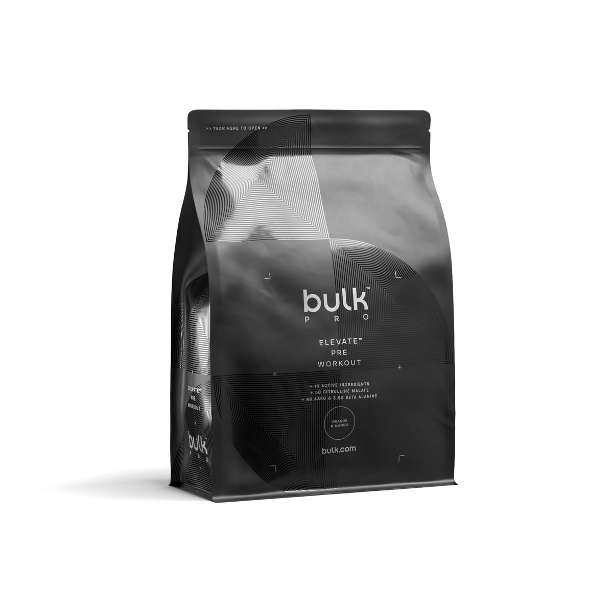 Bulk Elevate, Pre Workout Supplement Powder, Orange and Mango, 660 g, Packaging May Vary
