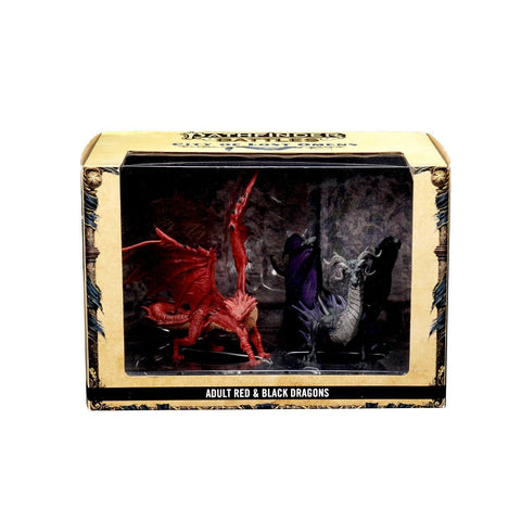 WizKids Pathfinder Battles: City of Lost Omens Premium Set: Adult Red & Black Dragons