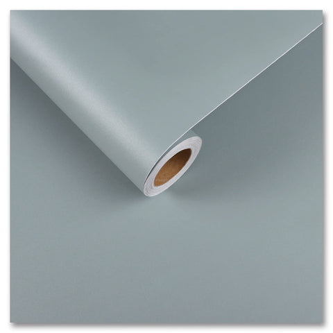 CRE8TIVE Haze Blue Self Adhesive Wallpaper 60cm x 300cm Matte Vinyl Wrap Removable Wallpaper Thick Wallpaper for Bedroom Kitchen Wallpapers Furniture Stickers Countertop Cupboard Waterproof Bathroom