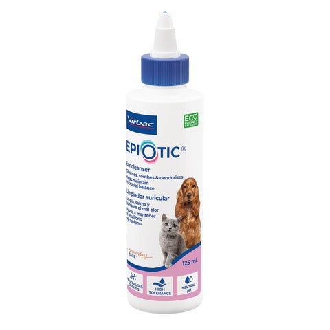 Virbac - Headset cleaning solution for dogs and cats epi otic 125 ml