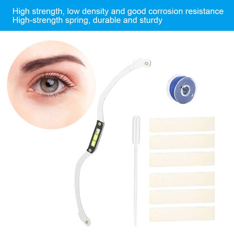 Eyebrow Ruler, Eyebrow Mapping Tool Set Bow Shape Eyebrow Line Marker Measuring Ruler Kit Eyebrow Mapping Thread for Perfectly Shaped Brows