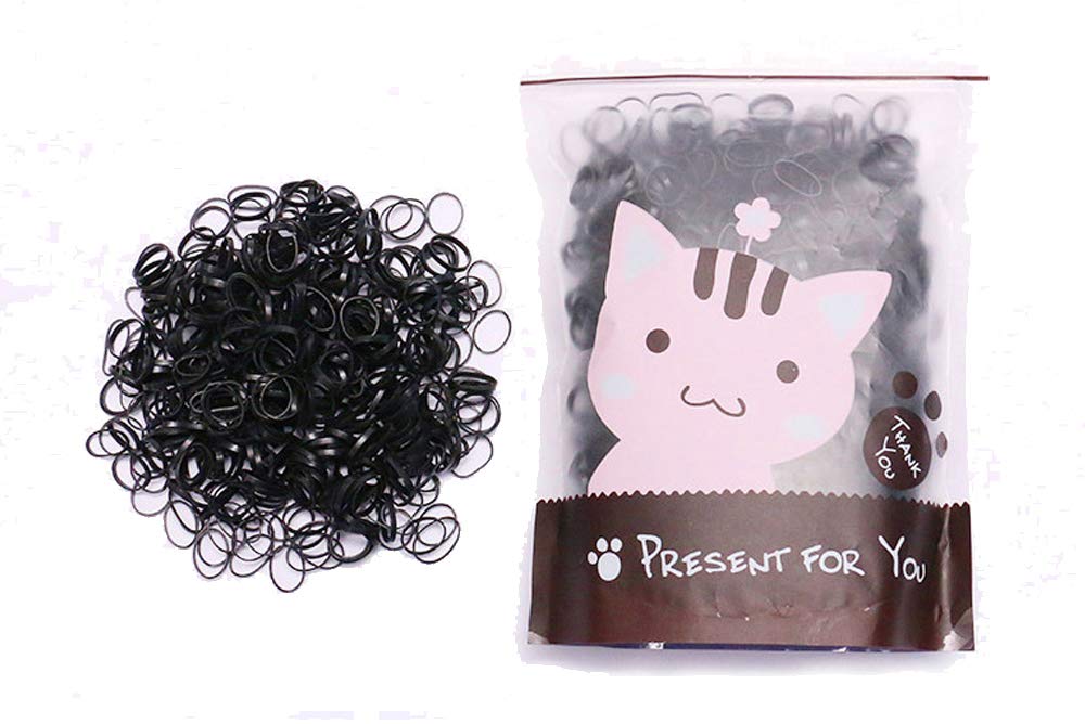 1000PCS Disposable Hair Tie Tiny Elastic Rubber Bands Mini Ponytail Holder Multicolour For Baby Girls Wedding Hairstyle