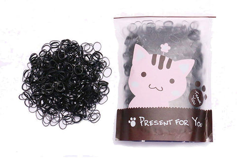 1000PCS Disposable Hair Tie Tiny Elastic Rubber Bands Mini Ponytail Holder Multicolour For Baby Girls Wedding Hairstyle