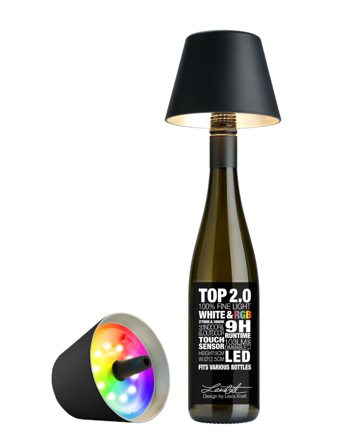 Sompex White and RGB Top 2.0 LED Hat Lamp Black