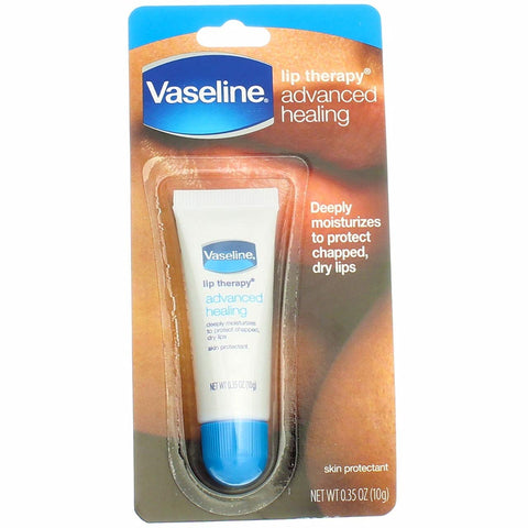 Vaseline Lip Therapy Petroleum Jelly, Advanced Formula 0.35 oz (12 pack)