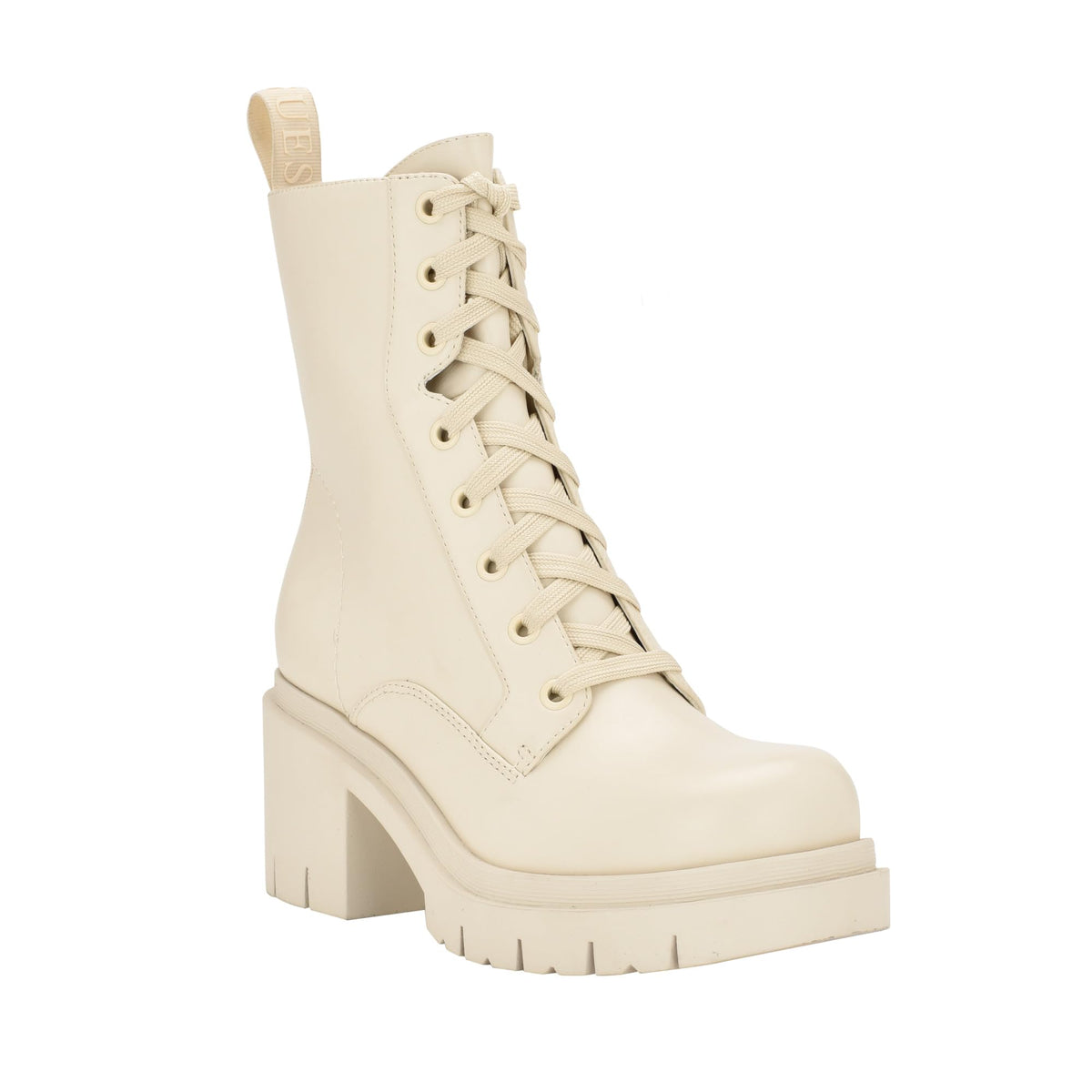 GUESS Women's JUEL Ankle Boot, CHIC CREAM 150, 8
