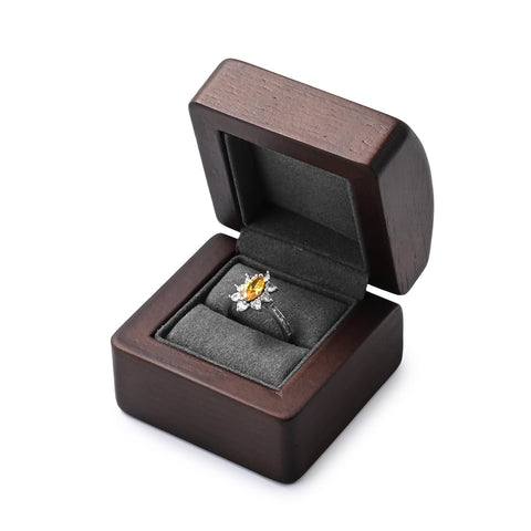 Oirlv Wooden Ring Box for Engagement Wooden Ring Storage Box for Wedding Propose Anniversary