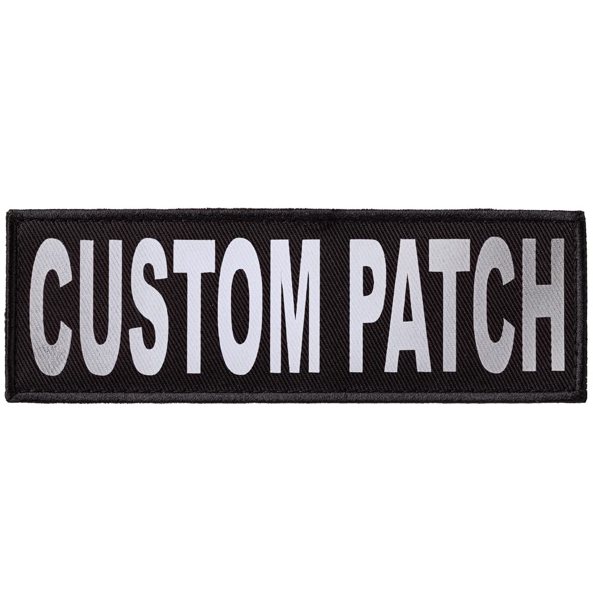 Dogline Custom Reflective Patch for Vest Harness Or Collar Customizable Text Personalized Patches with Hook Backing Name Service Dog in Training Emotional Support 1 Patch - 1.5" x 4"