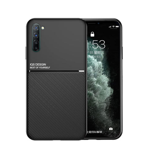 Kepuch Mowen Case Cover Bumper Built-in Metal Plate for Oppo Reno 3/A91 - Black