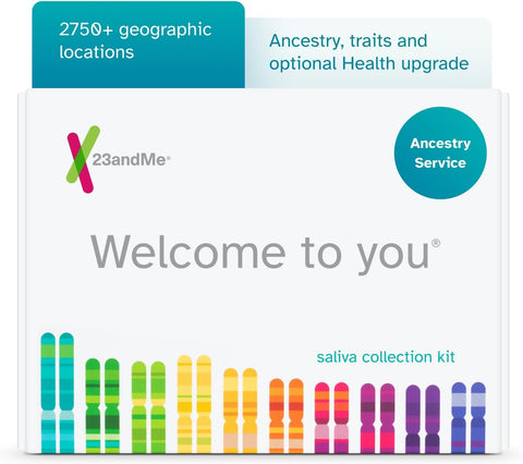 23andMe Ancestry Service: Personal Genetic DNA Test with 2750+ Geographic Locations, Family Tree, DNA Relative Finder, and Trait Reports