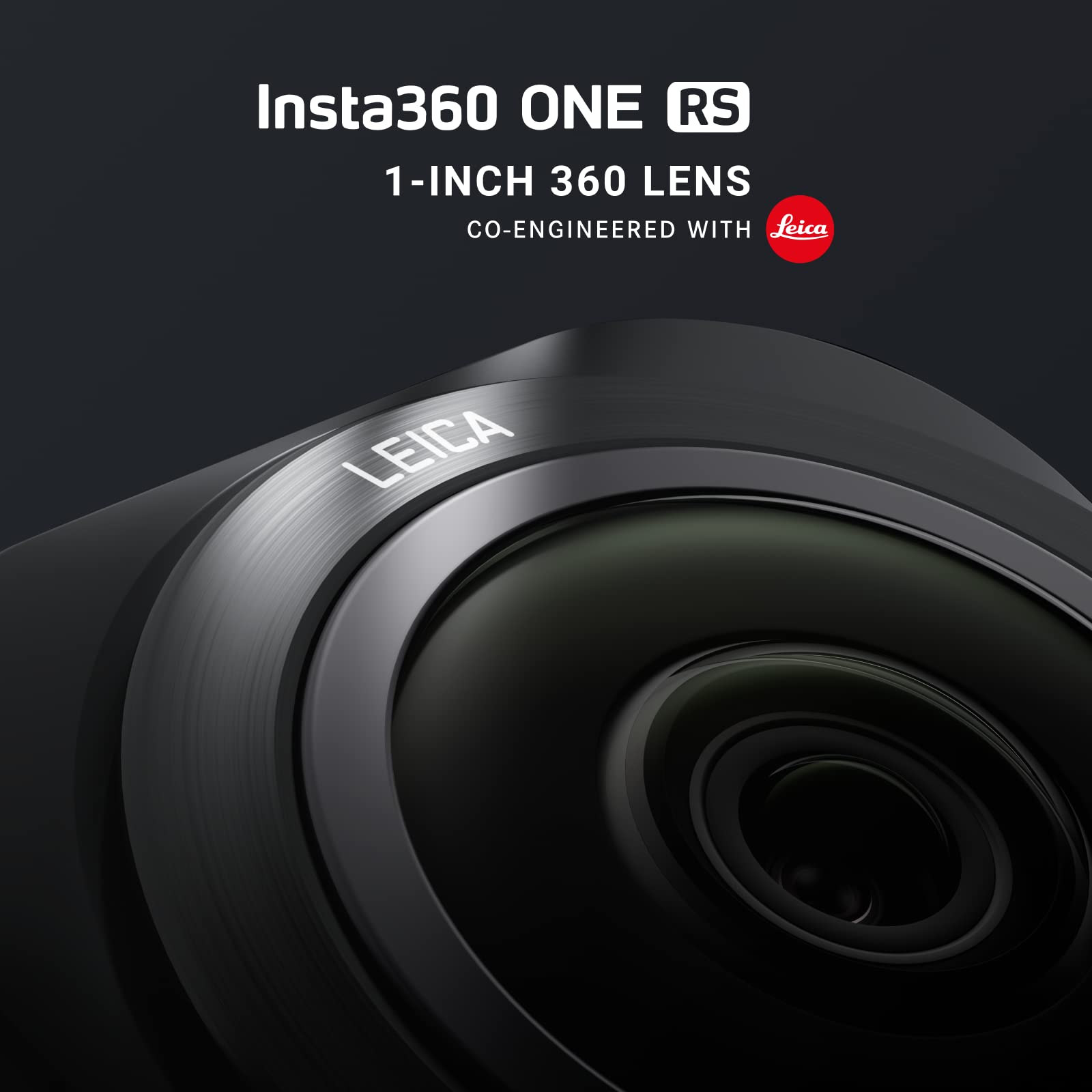 Insta360 ONE RS 1-Inch 360 Edition - 6K 360 Camera with Dual 1-Inch Sensors, Co-Engineered with Leica, 21MP Photo, FlowState Stabilization, Superb Low Light, Water Resistant