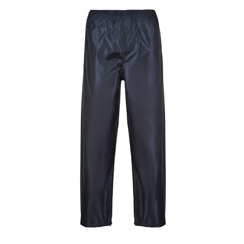 Portwest S441 Men's Waterproof Rain Trousers - Lightweight Adjustable Safety Overpants Class 3 Navy, X-Large