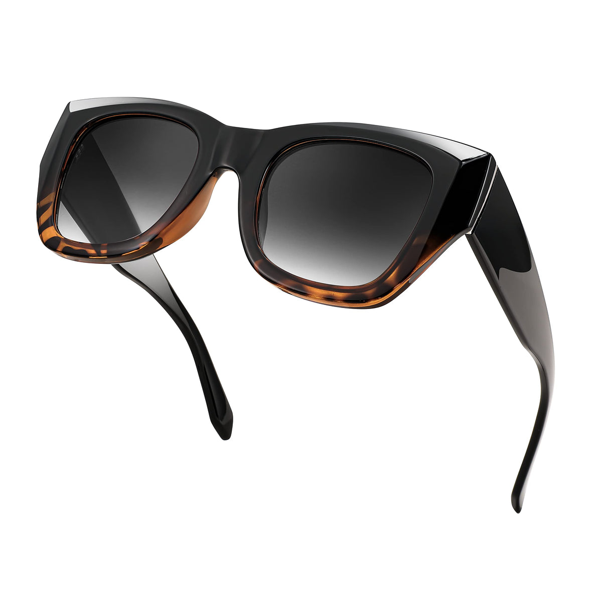 FEISEDY Vintage Square Sunglasses Womens Luxury Trendy Sun Glasses Thick Frame Shade UV400 Protection B2378