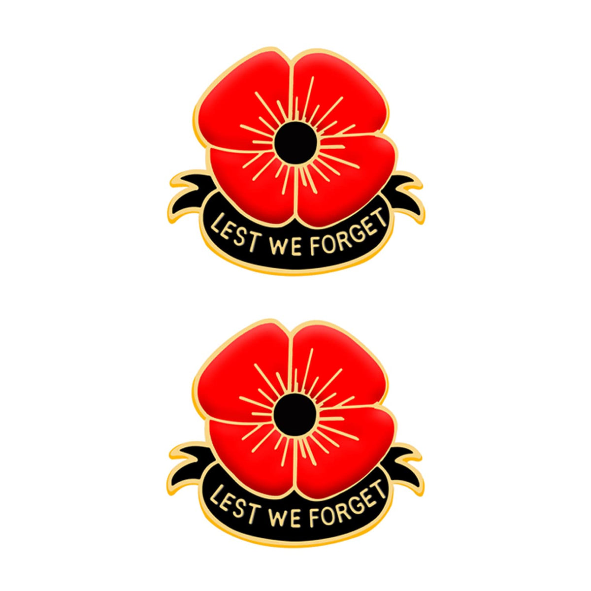 VZIUYTRE 9pcs 6pcs 2pcs Red Poppy Pins Lapel Brooches Apparel Badges Pins for Women Girls on Veterans Day Memorial Day Remembrance Day Jewelry, Metal, no
