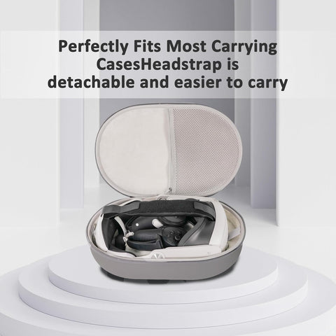 GetD Hard Carrying Case Compatible with Meta Oculus Quest 3/2 Basic/Elite/Pro/Vison Pro/PICO 4 Version VR Gaming Headset, Touch Controllers and Battery Version Accessories, Design for Travel, Storage
