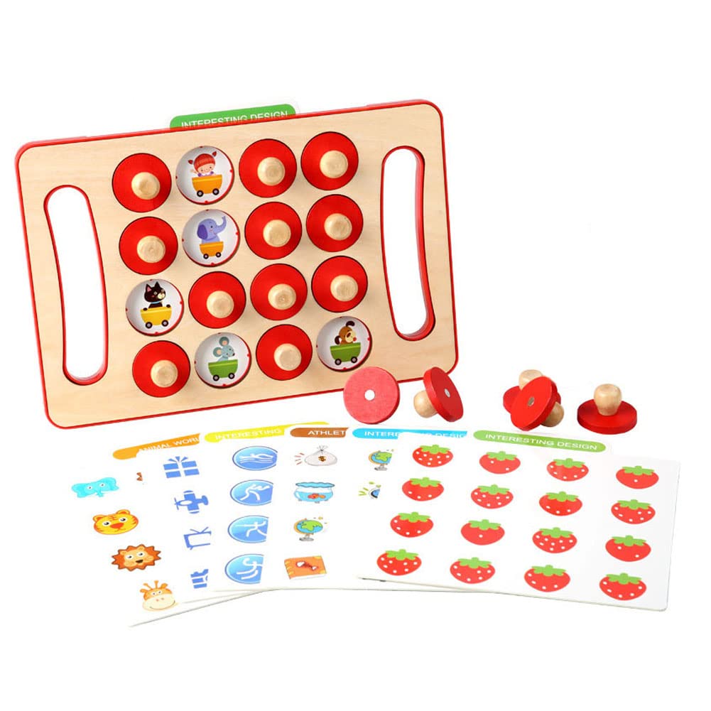 Ponny Wooden Matchstick Chess Block Board Memory Games for Kids Preschool Color Number Matching Training Wooden Toys for Boys & GirlsÃƒÆ’Ã†â€™Ãƒâ€šÃ‚Â¢ÃƒÆ’Ã‚Â¢ÃƒÂ¢Ã¢â€šÂ¬Ã…Â¡Ãƒâ€šÃ‚Â¬ÃƒÆ’Ã¢â‚¬Å¡Ãƒâ€šÃ‚Â¦