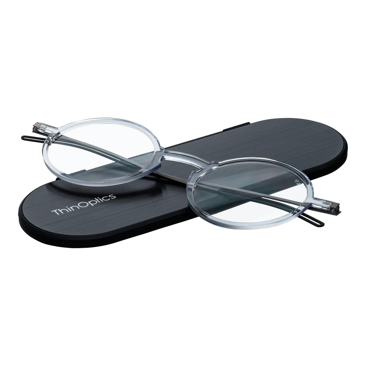 ThinOptics Unisex Adult Glasses Reading, Regular Case / Round Clear, 2.50 US