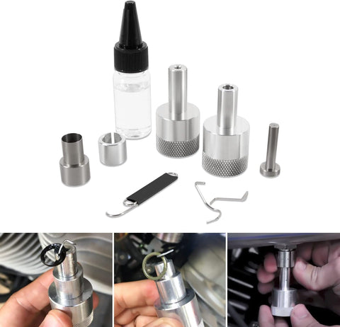 CTcar Fuel Check Valve Repair Tool Fit Harley Davidson Replacement MC300 MC400 Fuel Check Valve Conversion Kit Installation Tool Kit