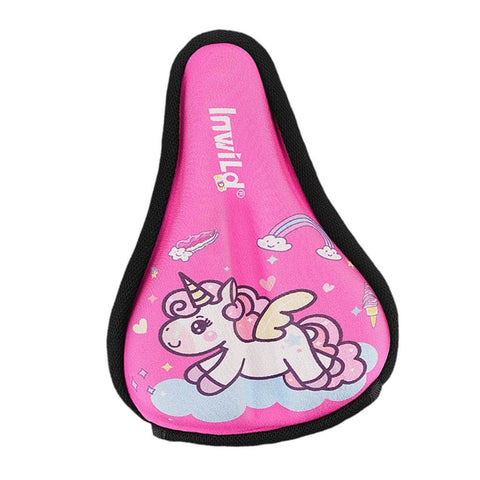 Ronyme Kids Gel Bike Seat Cushion Cover Padded Seat Cover Kids Bike Seat Cover with Rain Cover Comfortable Saddle Cover for Girls Boys Child Cycing, Pink, S