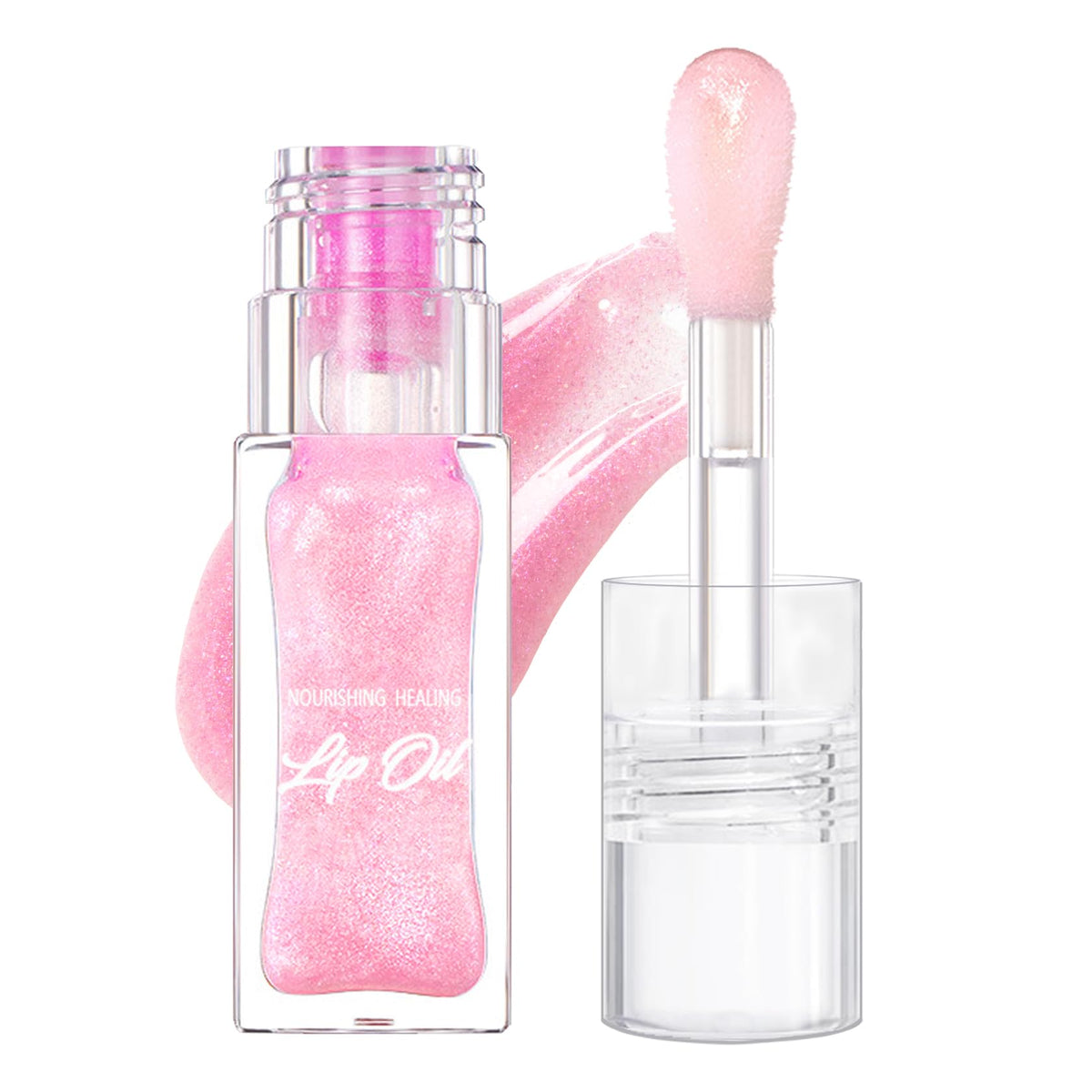 QIUFSSE Magic Color Changing Lip Oil Stain Color Changing Lip Gloss Hydrating Lip Oil Tinted Shimmer Plumping Lip Glow Oil for Lip Care and Dry Lips