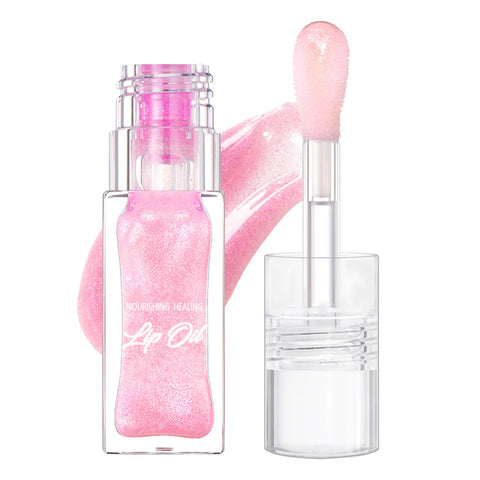 QIUFSSE Magic Color Changing Lip Oil Stain Color Changing Lip Gloss Hydrating Lip Oil Tinted Shimmer Plumping Lip Glow Oil for Lip Care and Dry Lips