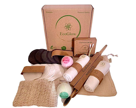 Eco Friendly Gift Set, Reusable Bamboo Make Up Remover And Care Gift Set, Reusable Makeup Pads, Bamboo Toothbrush, Plastic Free, Vegan Friendly, Biodegradable Product, Gift Set For Women