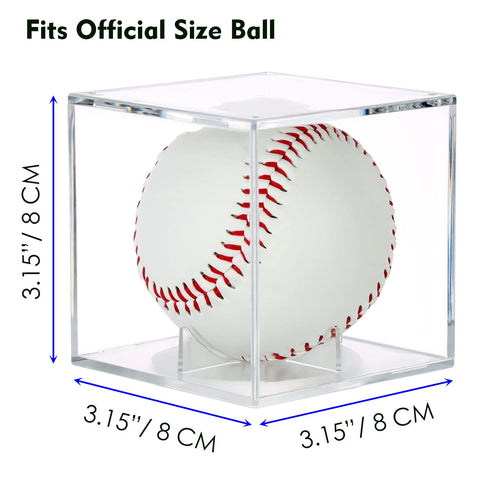 Baseball Case Display Case, 2 Pack Baseball Holder UV Resistant, Prevents UV Rays from Changing The Ball or Autograph Color, Fits Official Size Ball