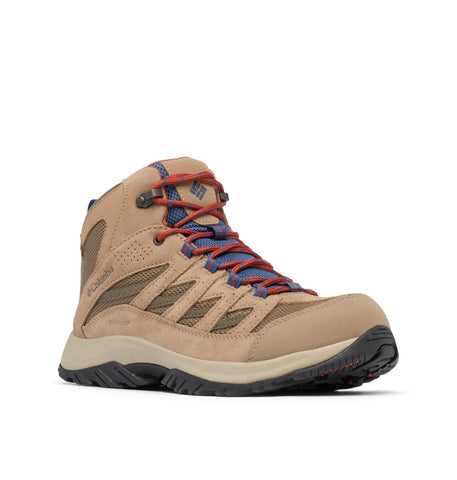 Columbia Men's Crestwood Mid Waterproof, Ash Brown/Carbon, 13
