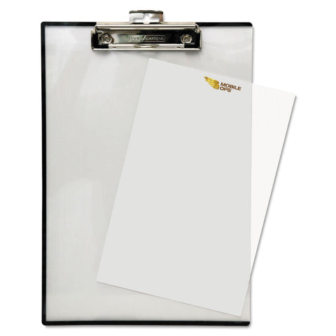 Baumgartens TA1611 Quick Reference Clipboard, 1/2-Inch Capacity, 8 1/2 x 11, Clear