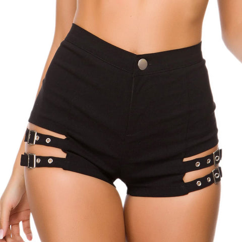Women's Shorts Women Hotpants Festival Rave Pole Dance Outfit, Black 05, M