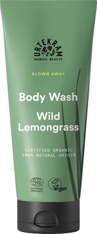 Urtekram Body Wash - All skin types - Wild Lemongrass - 200 ml, Vegan, Organic, Natural Origin