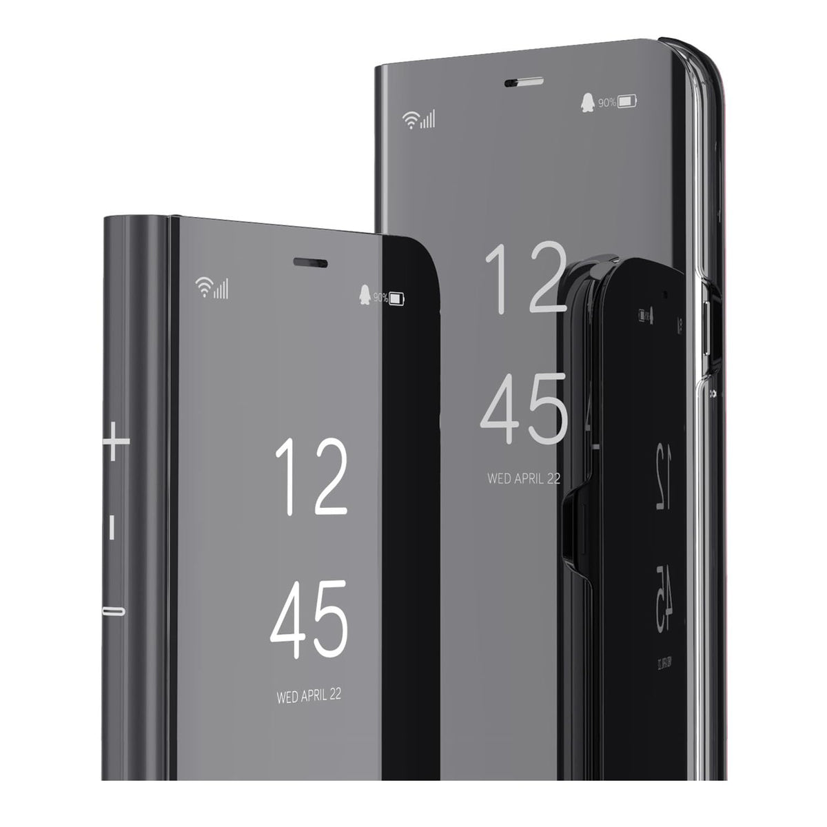 IMIRST Flip Case for Redmi Note 13 Pro 5G - Makeup Mirror Design Clear View Flip Bookstyle Luxury Protective Shell With Kickstand Phone Cover for Xiaomi Redmi Note 13 Pro 5G. Flip Mirror: Black