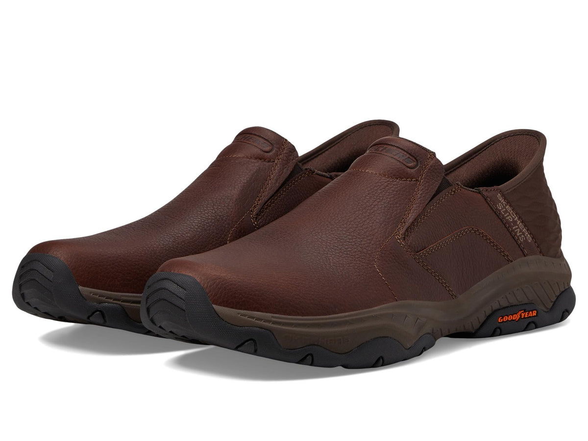 Skechers USA Men's Men's Craster-Lanigan Loafer, Red Brown, 10 X-Wide