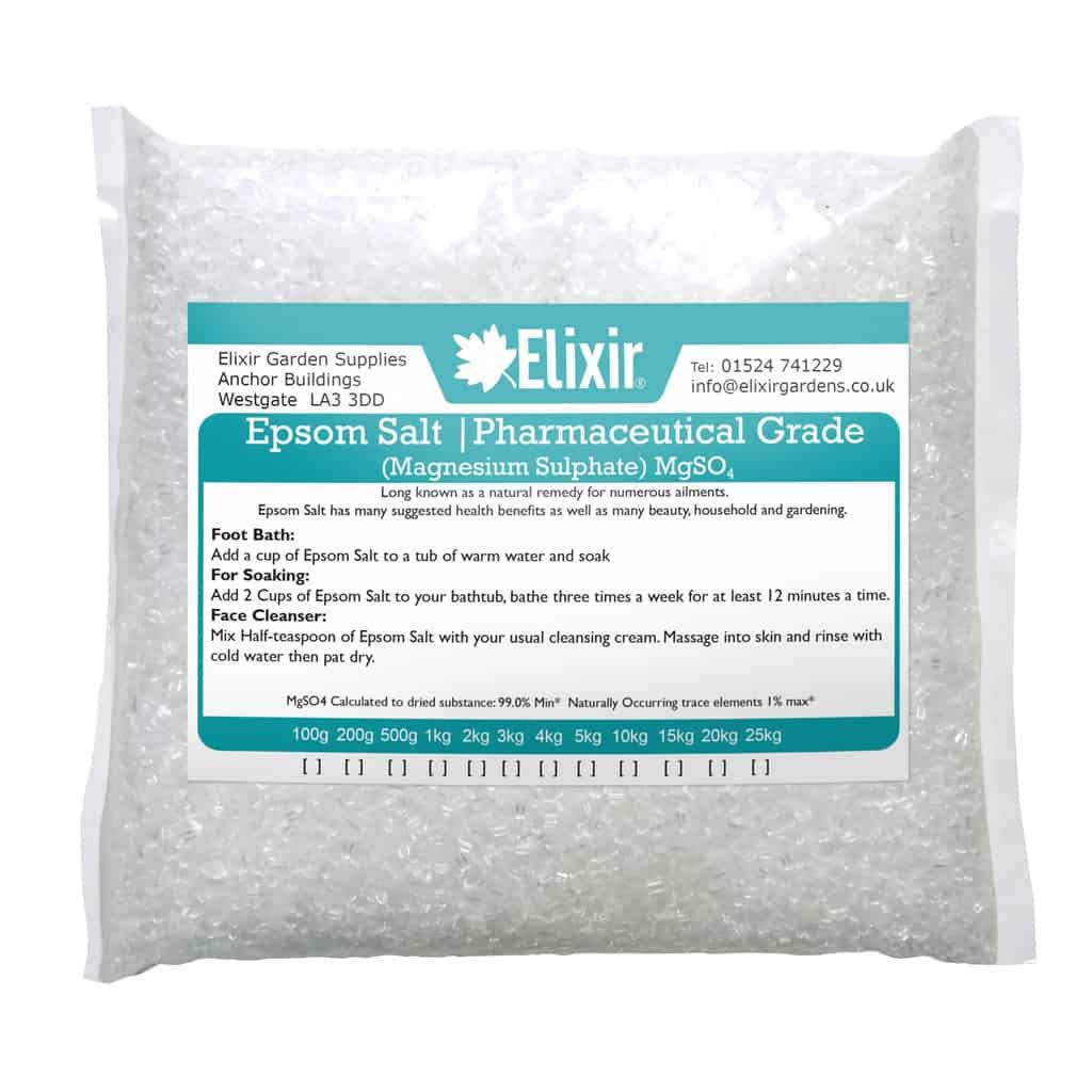 Elixir Gardens Epsom Salt Pharmaceutical Grade Magnesium Sulphate Various Sizes 5kg-30kg | 1 x 5kg Bag