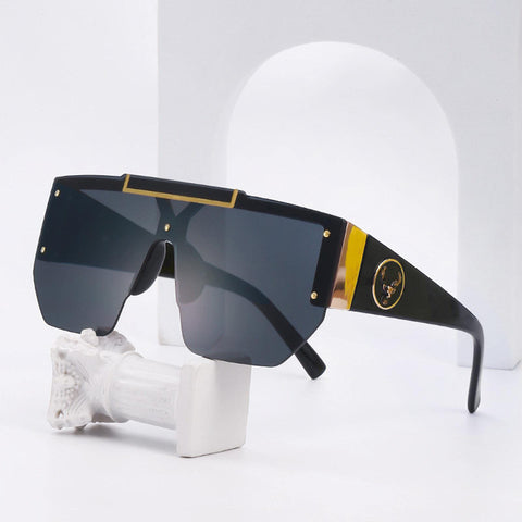 BANLV European and American large frame one-piece sunglasses men's outdoor sunglasses women's personality one-piece glasses