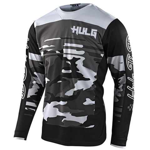 Men's Cycling Jersey MTB Tops,Motocross Shirt Long Sleeve MX MTB Mountain Bike Lightweight Materials, Breathable Material (Black,XXL)