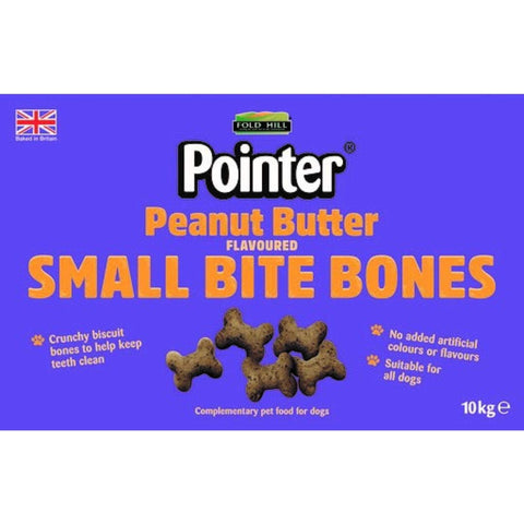 Pointer Petite Peanut Butter Bones Dog Treats, Chicken, 0.1 kg, Clear