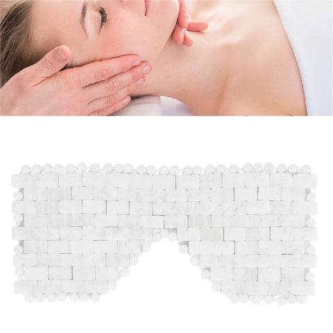 Jade Eye Mask, Jade Stones Eyes Mask, White Reduce Swelling Wrinkle Quartz Sleep Mask Eye Care Tool