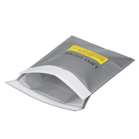 uxcell Fireproof Battery Safe Bag Charging Pouch Sack for Charge and Storage 230x300mm Silver Tone