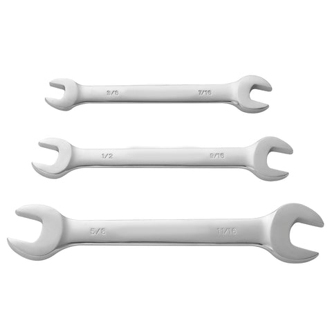 WINTOWIN Super-Thin Open End Wrench Set, 3 Piece SAE Including 3/8", 7/16", 1/2", 9/16", 5/8"?11/16", Slim Wrench Set