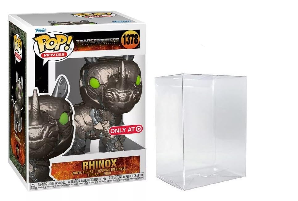 Funko Pop! Rhinox Transformers Rise of The Beasts 1378 Action Figure Bobblehead Pop (Bundled with Compatible Box Protector Case) 3.75 inches