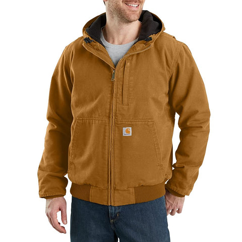 Carhartt mens Full Swing Armstrong Active Jac (Regular and Big & Tall Sizes) Work Utility Outerwear, Carhartt Brown, Small US