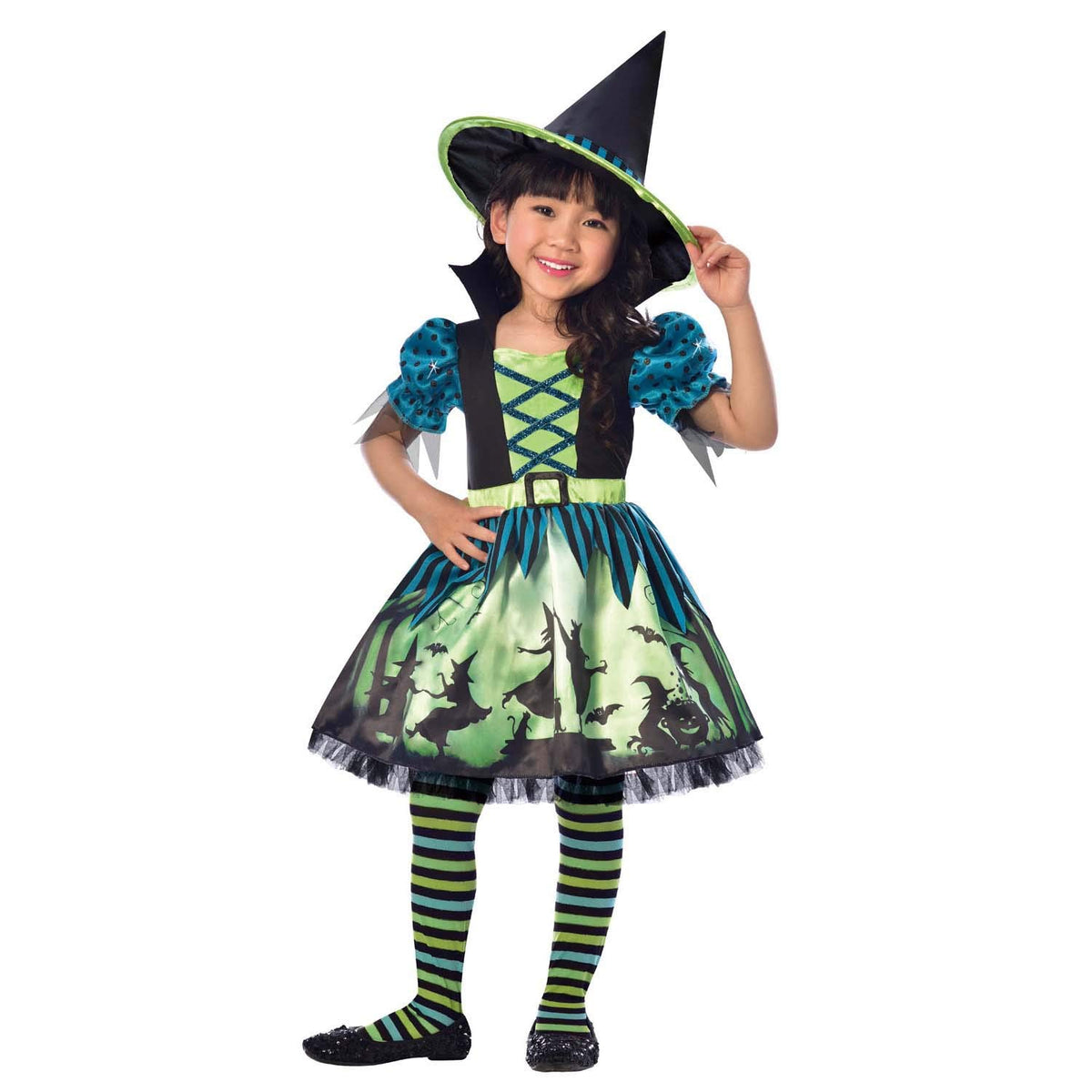 amscan 9903410 - Kids Hocus Pocus Witch Girls Halloween Fancy Dress Costume Age: 3-4 Years