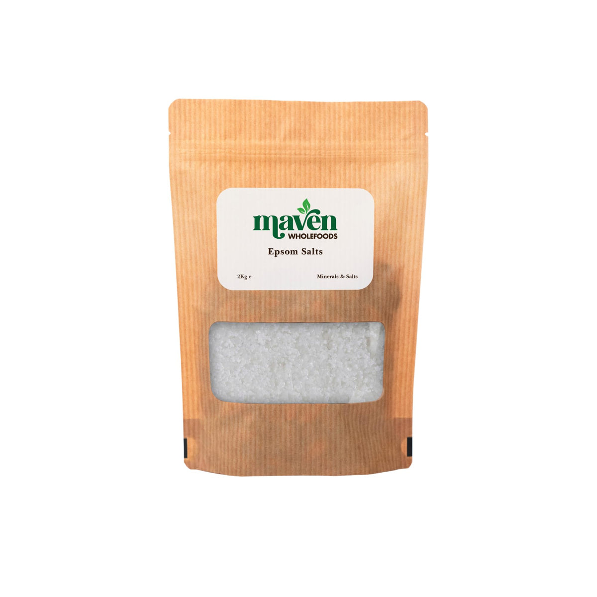 Maven Wholefoods Epsom Salts Additive Free (2kg) | 100% Pure Natural | Magnesium Sulfate