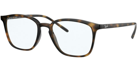 Ray-Ban RX7185 Square Prescription Eyeglass Frames, Havana/Demo Lens, 52 mm